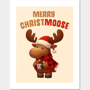 Merry Christmoose Christmas Moose Posters and Art